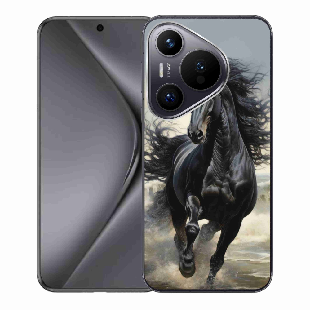 mmCase gélhuzat a Huawei Pura 70-hez – futó fekete ló
