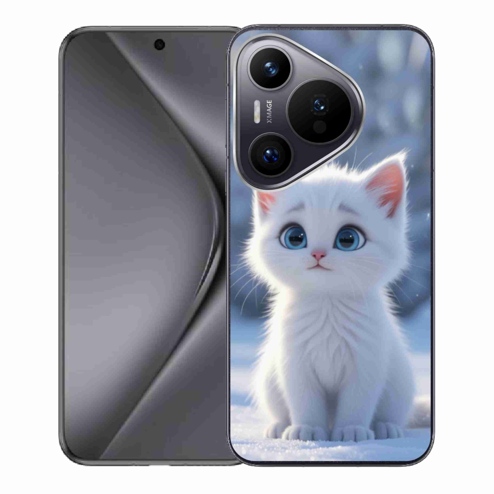 mmCase gél tok a Huawei Pura 70-hez – fehér cica 3
