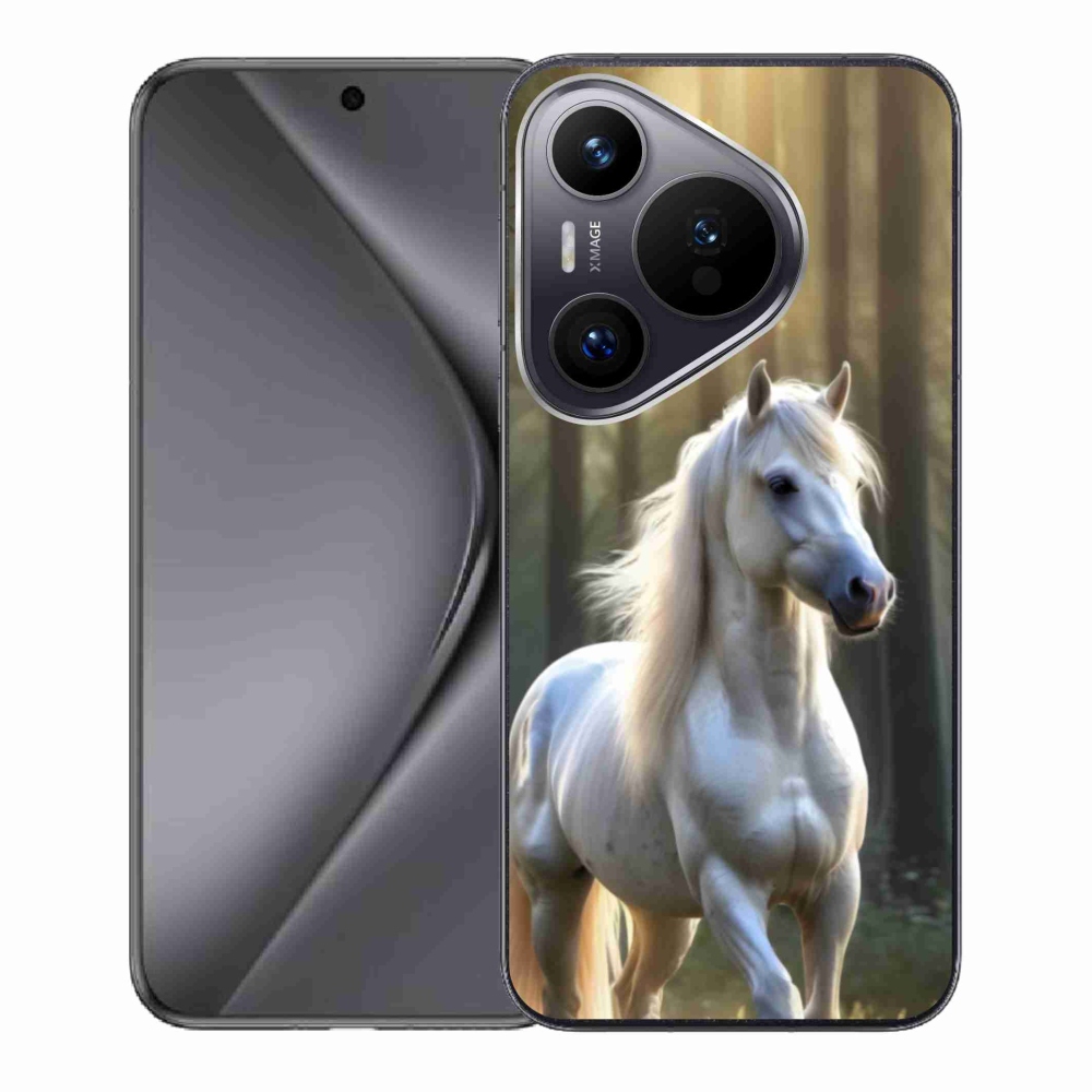 Gél borító mmCase a Huawei Pura 70-hez - fehér ló 3