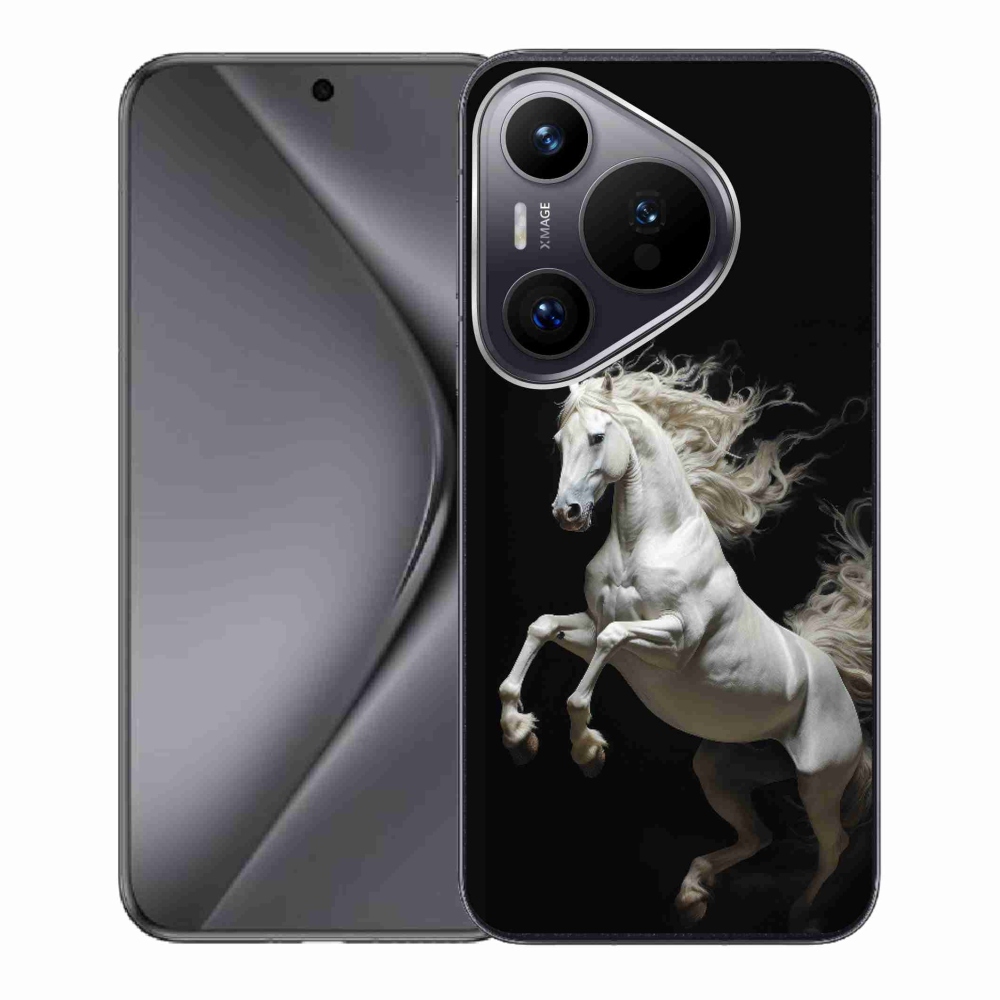 Gél borító mmCase a Huawei Pura 70-hez - fehér ló 4