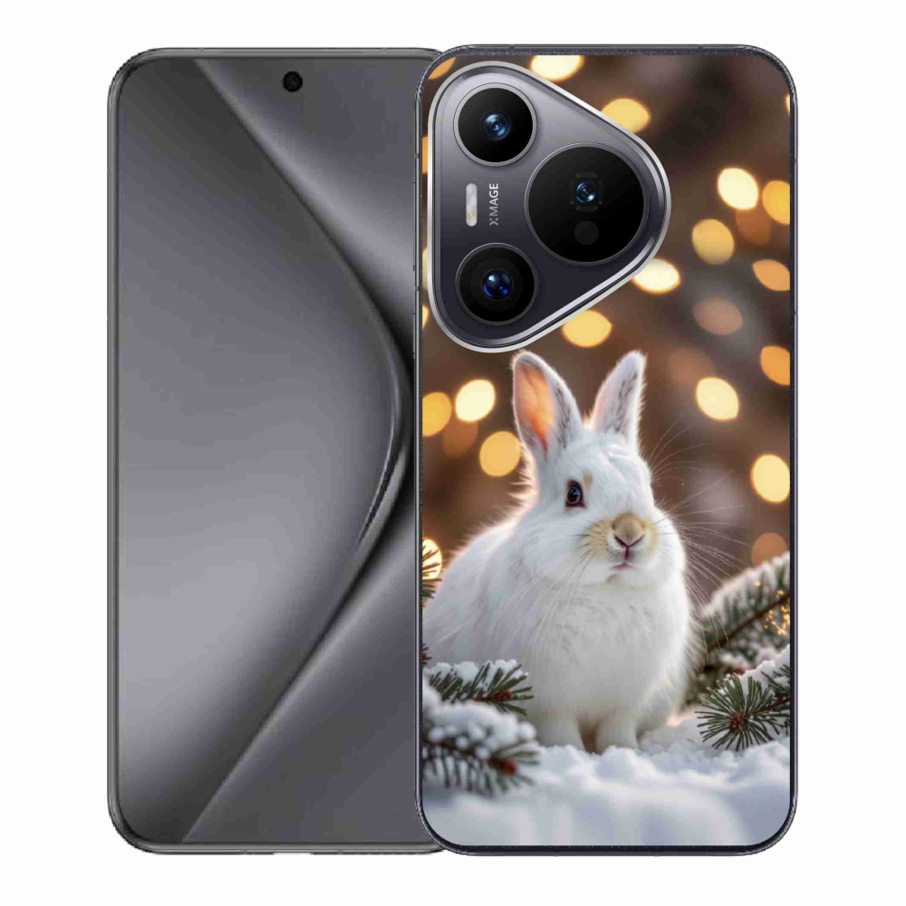 mmCase gélhuzat a Huawei Pura 70-hez – fehér nyúl
