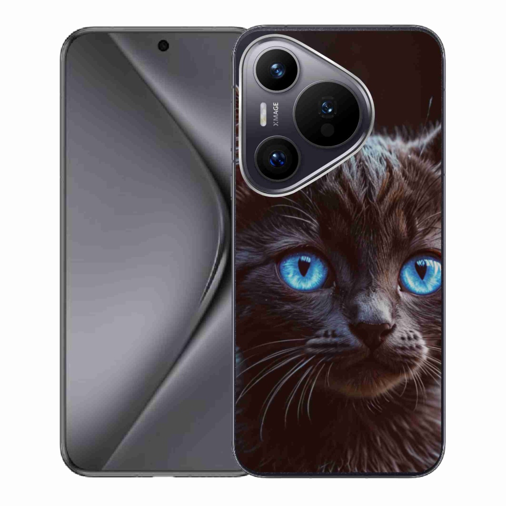 Gél borító mmCase a Huawei Pura 70-hez - fekete cica 2