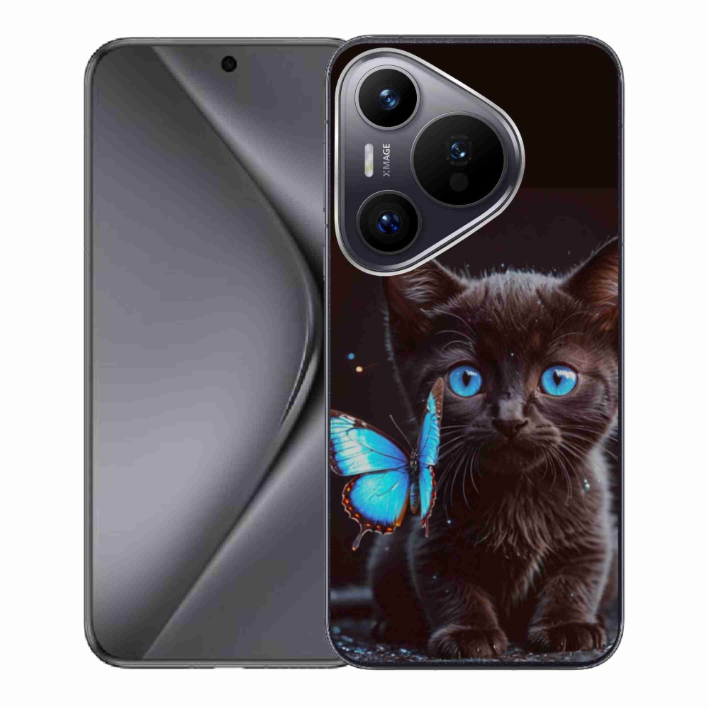 Gél borító mmCase a Huawei Pura 70 készülékhez - fekete cica 3