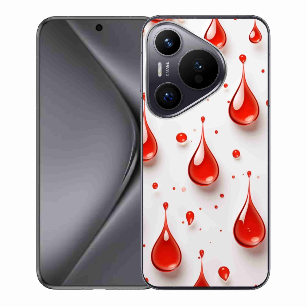 Zselés borítás mmCase a Huawei Pura 70 készülékhez - piros cseppek
