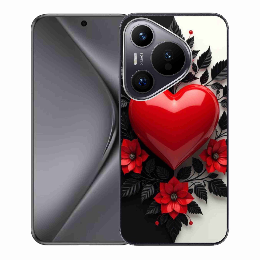 Gél borító mmCase a Huawei Pura 70 készülékhez - piros szív