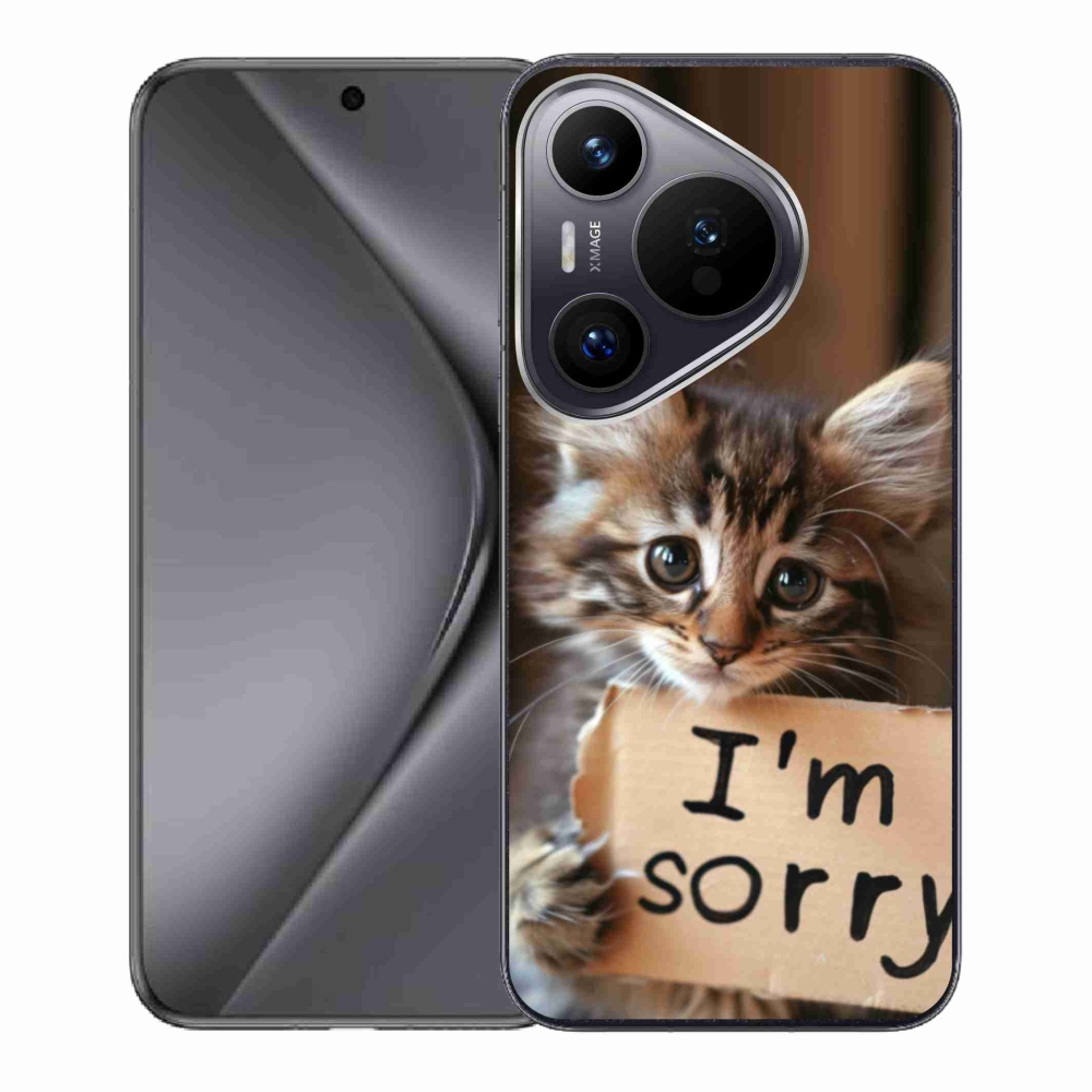 Gél borító mmCase a Huawei Pura 70-hez - macska bocsánatkérése