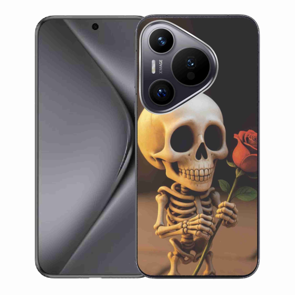 Gél borítás mmCase a Huawei Pura 70-hez - csontváz rózsával
