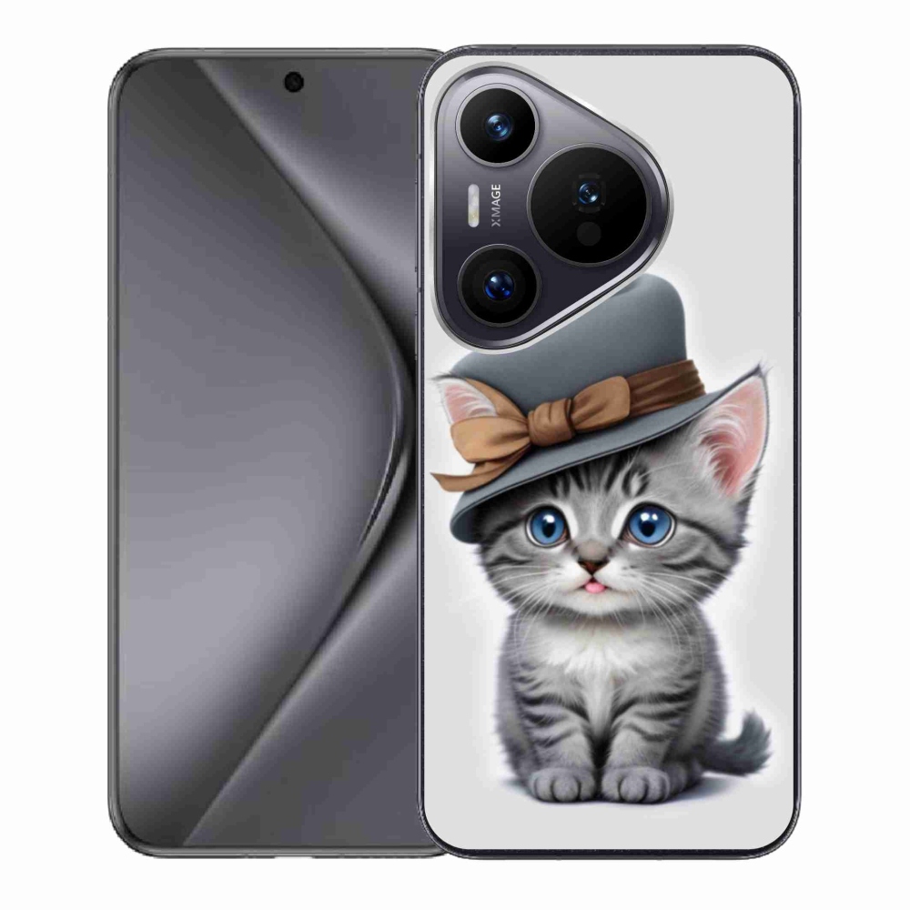 Gél borító mmCase a Huawei Pura 70-hez - cica sapkával