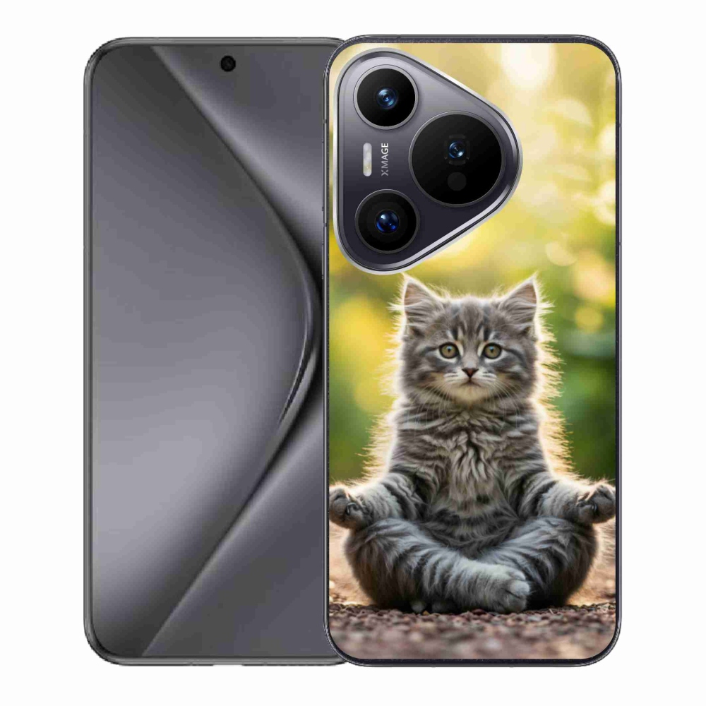 Gél borító mmCase a Huawei Pura 70 készülékhez - meditáló cica