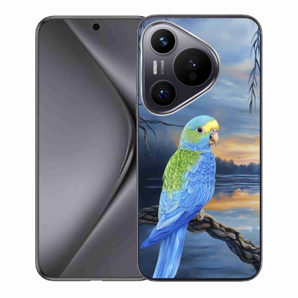 Zselés borítás mmCase a Huawei Pura 70 készülékhez - kék papagáj