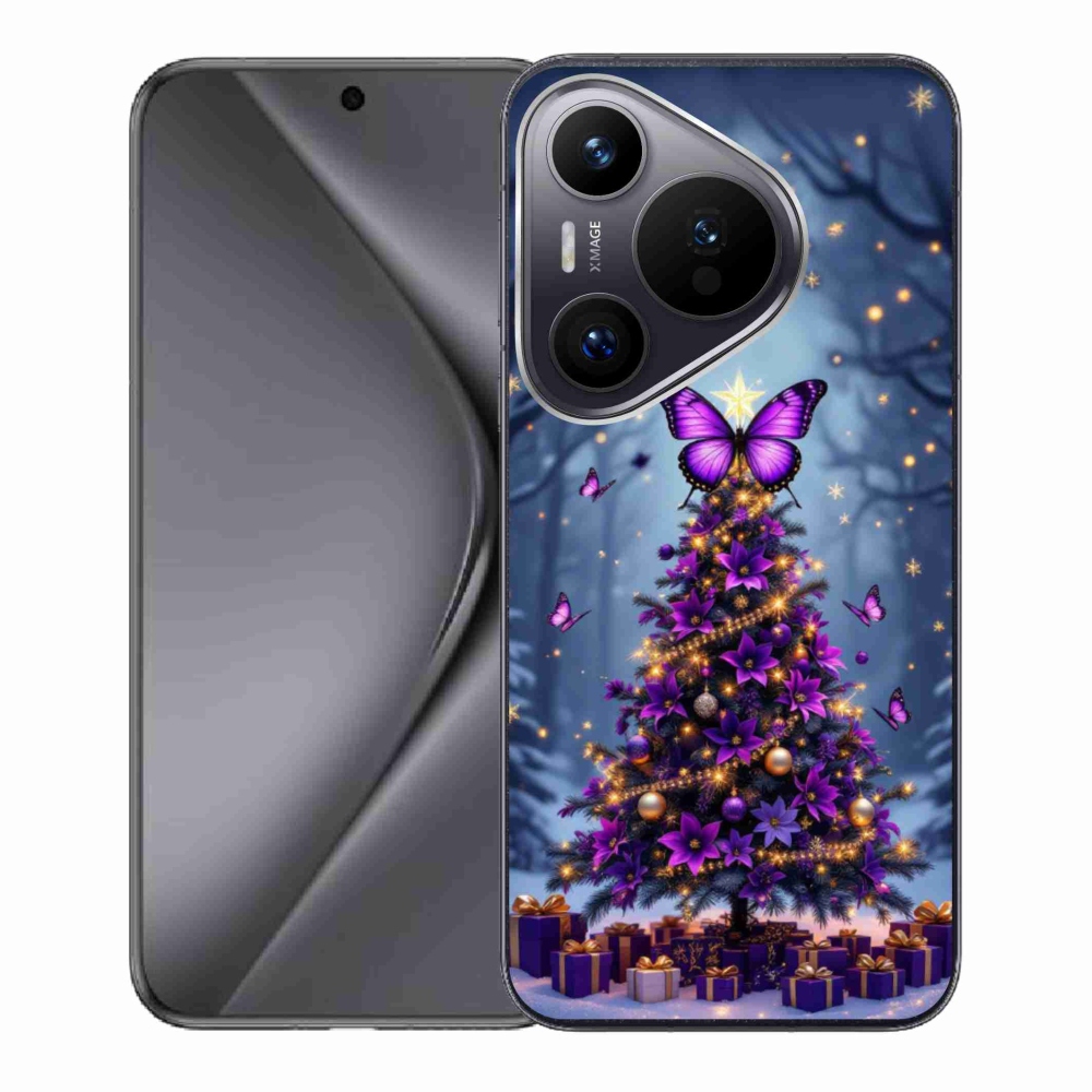 mmCase gél tok a Huawei Pura 70-hez – pillangós karácsonyfa