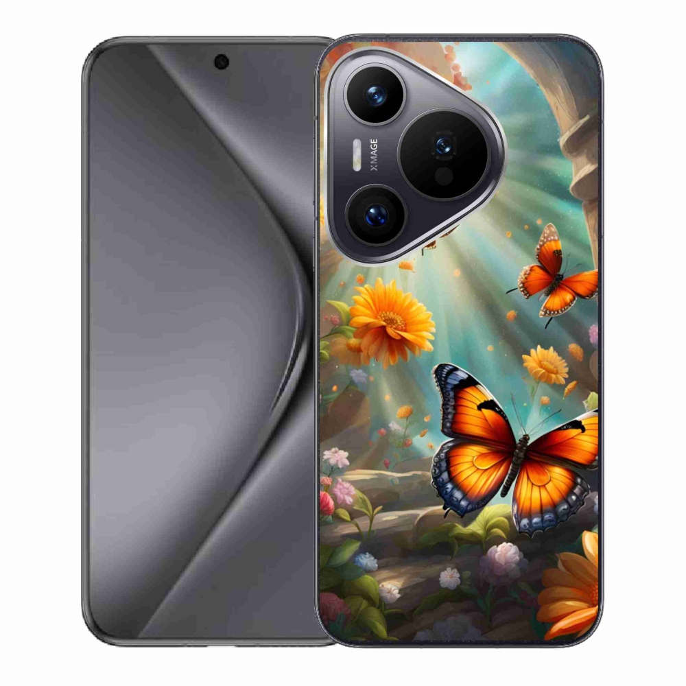 Zselés borítás mmCase a Huawei Pura 70 készülékhez - pillangókert 2