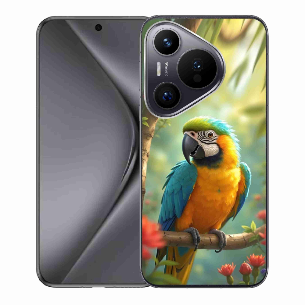 mmCase gél tok a Huawei Pura 70-hez – kék-sárga ara papagáj