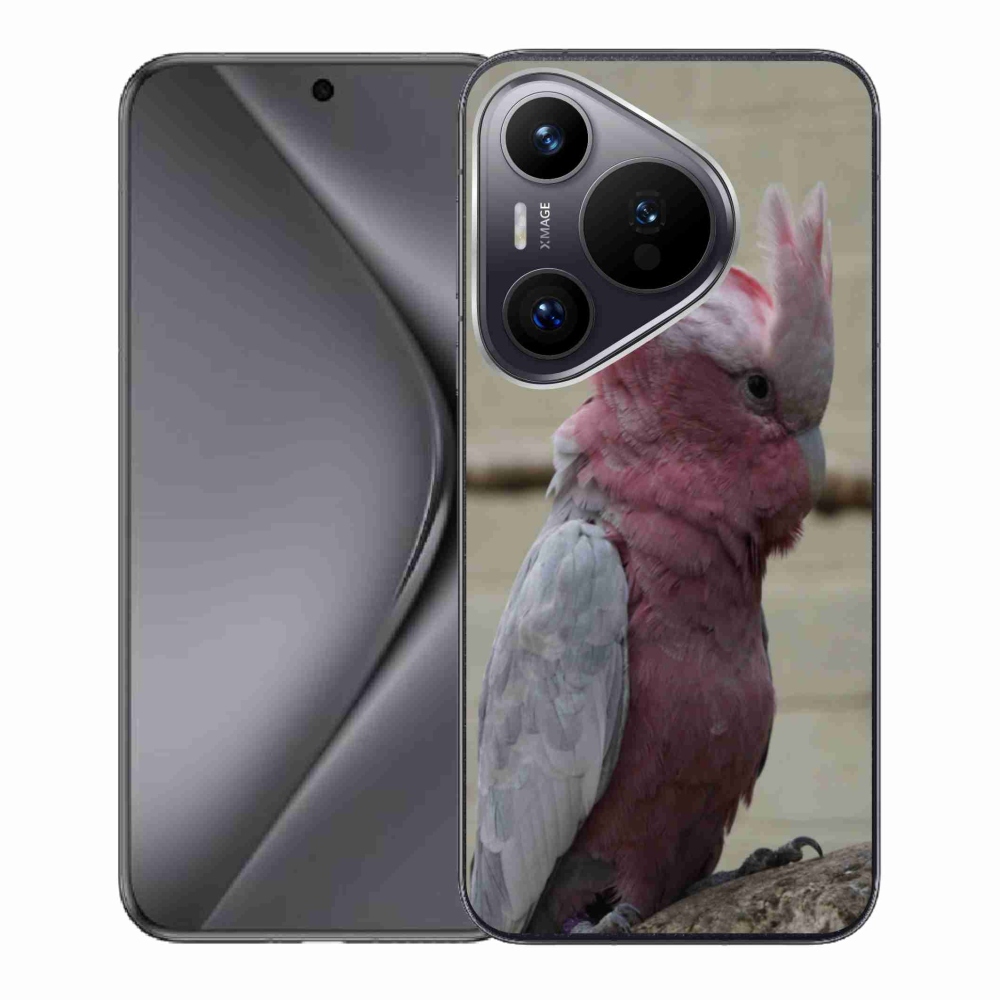 Zselés borítás mmCase a Huawei Pura 70 készülékhez - papagáj kakadu rózsaszínű