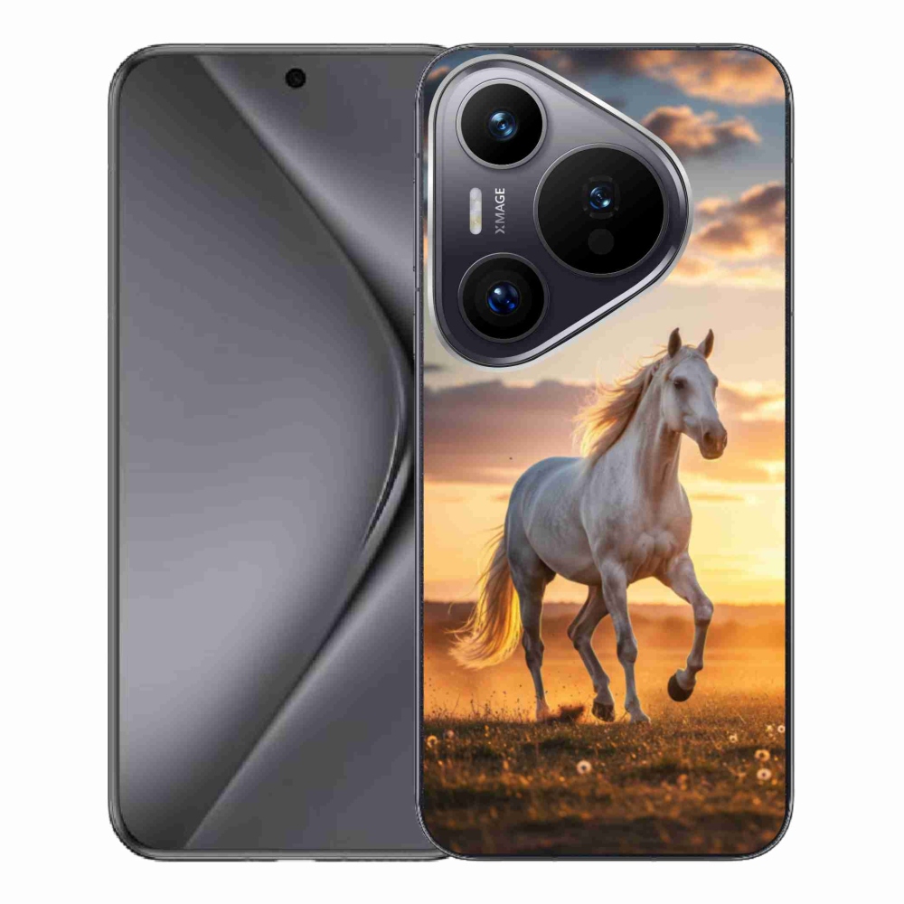 Gél borítás mmCase a Huawei Pura 70 Pro számára - futó fehér ló 2