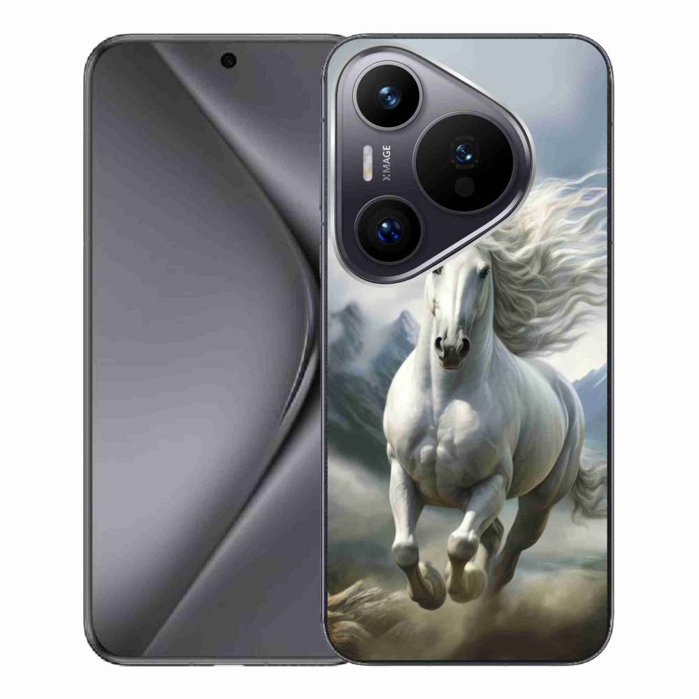 mmCase gél tok a Huawei Pura 70 Pro-hoz – futó fehér ló 3