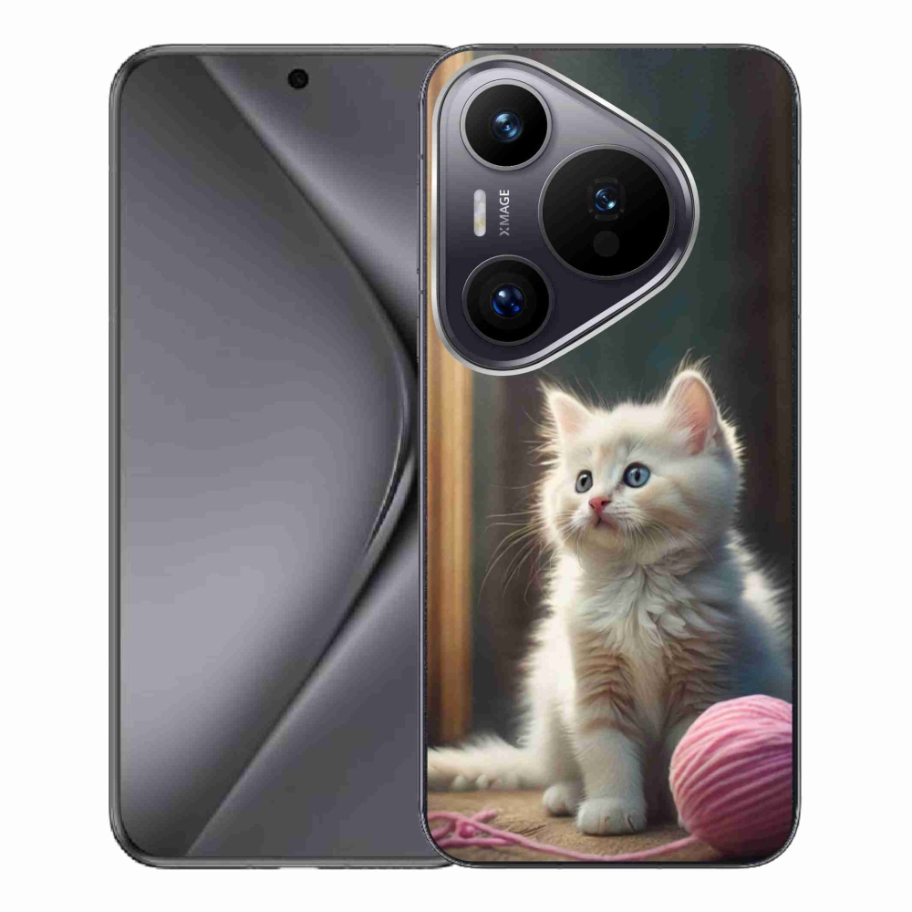 Gél borítás mmCase a Huawei Pura 70 Pro készülékhez - fehér cica 2