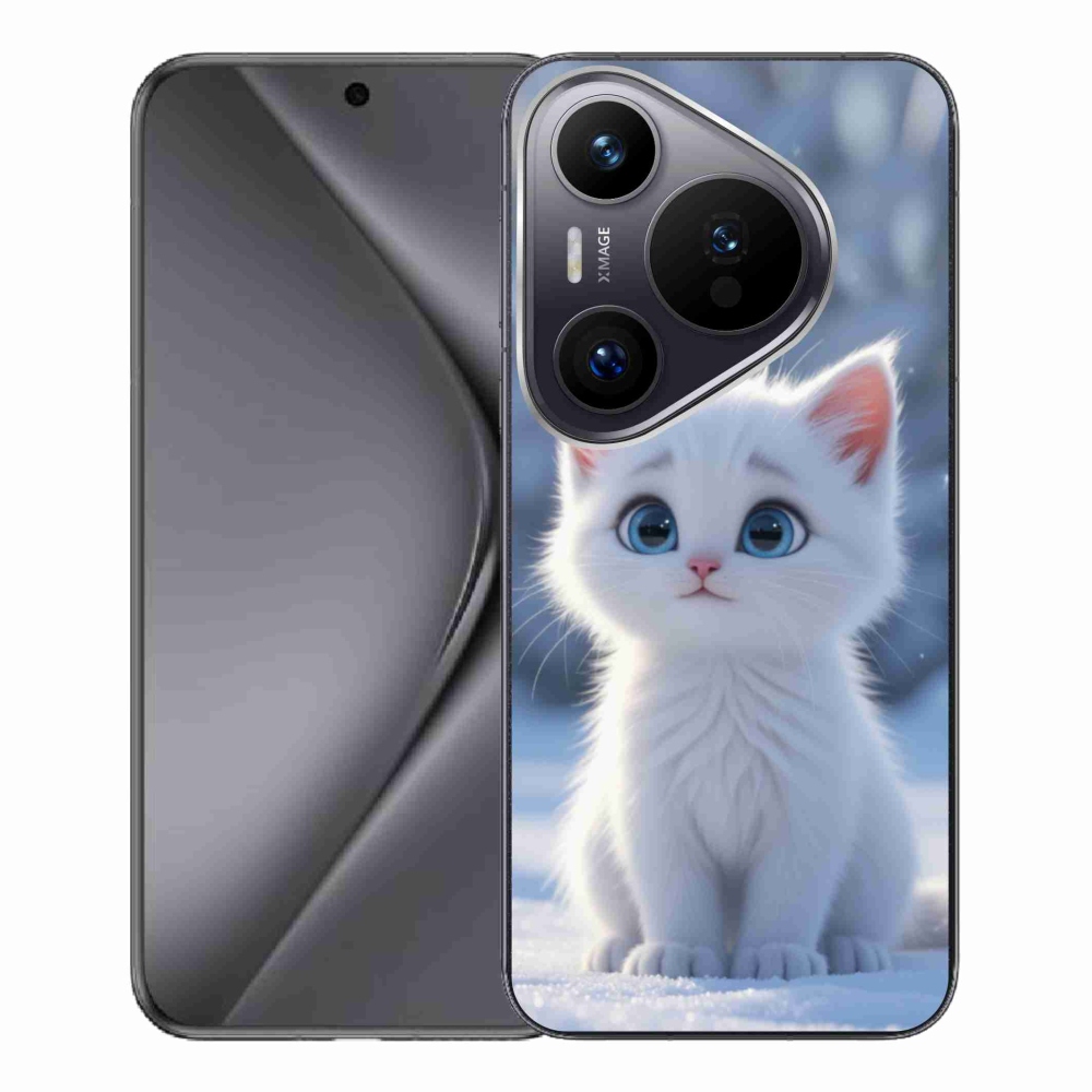 mmCase gél tok a Huawei Pura 70 Pro-hoz – fehér cica 3