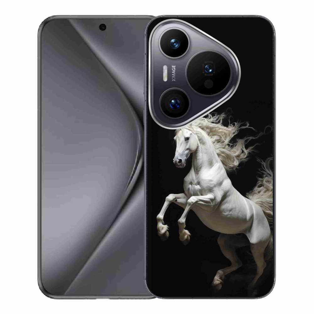 Zselés borítás mmCase a Huawei Pura 70 Pro-hoz - fehér ló 4
