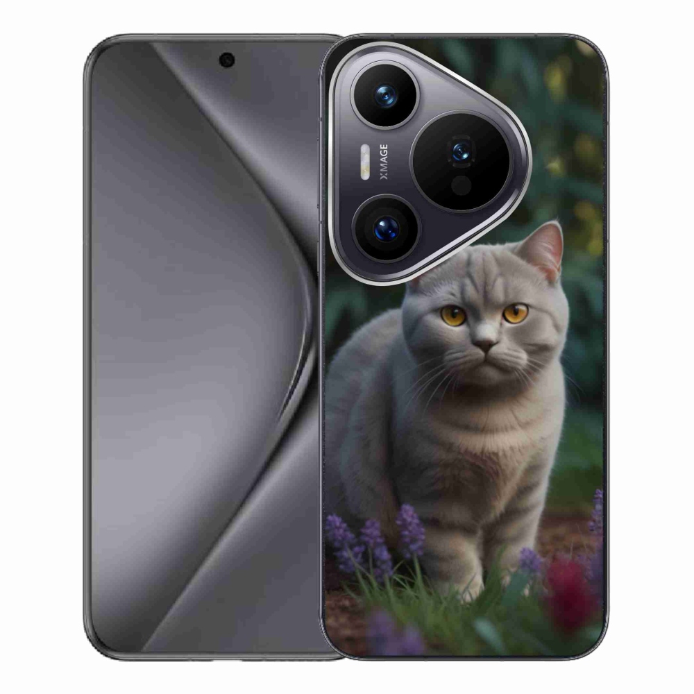 Zselés borítás mmCase a Huawei Pura 70 Pro készülékhez - brit macska