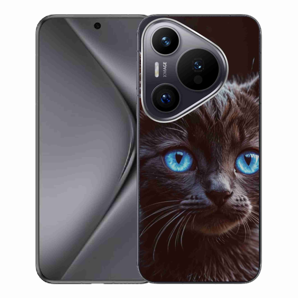 Gél borítás mmCase a Huawei Pura 70 Pro készülékhez - fekete cica 2