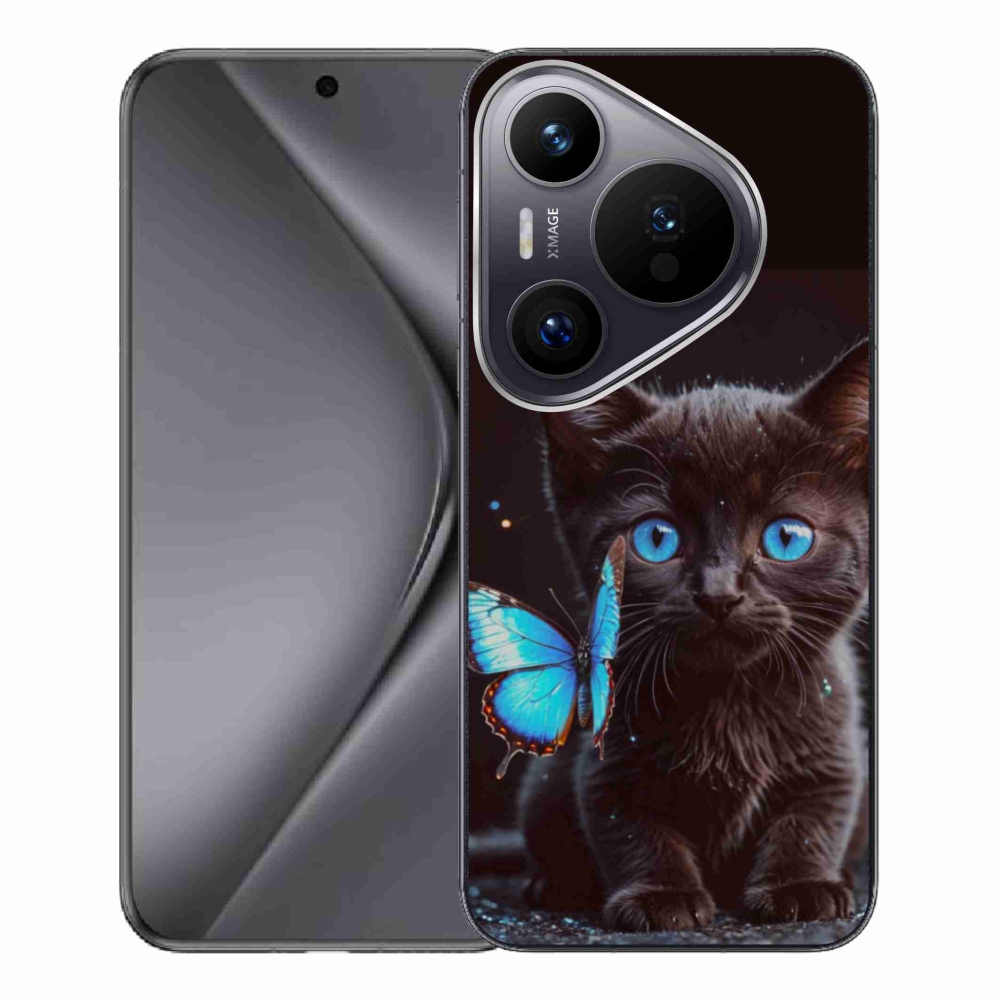 Gél borítás mmCase a Huawei Pura 70 Pro készülékhez - fekete cica 3