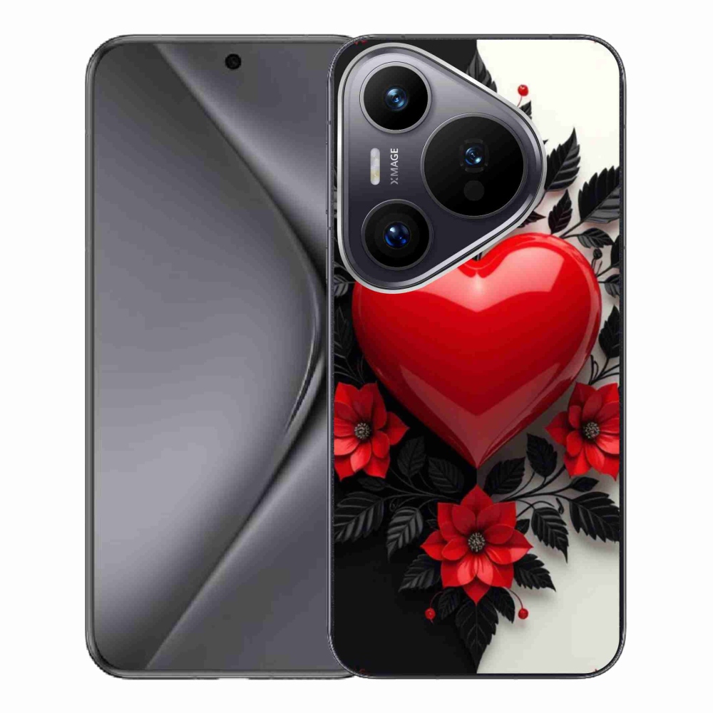 Gél borítás mmCase a Huawei Pura 70 Pro készülékhez - piros szív
