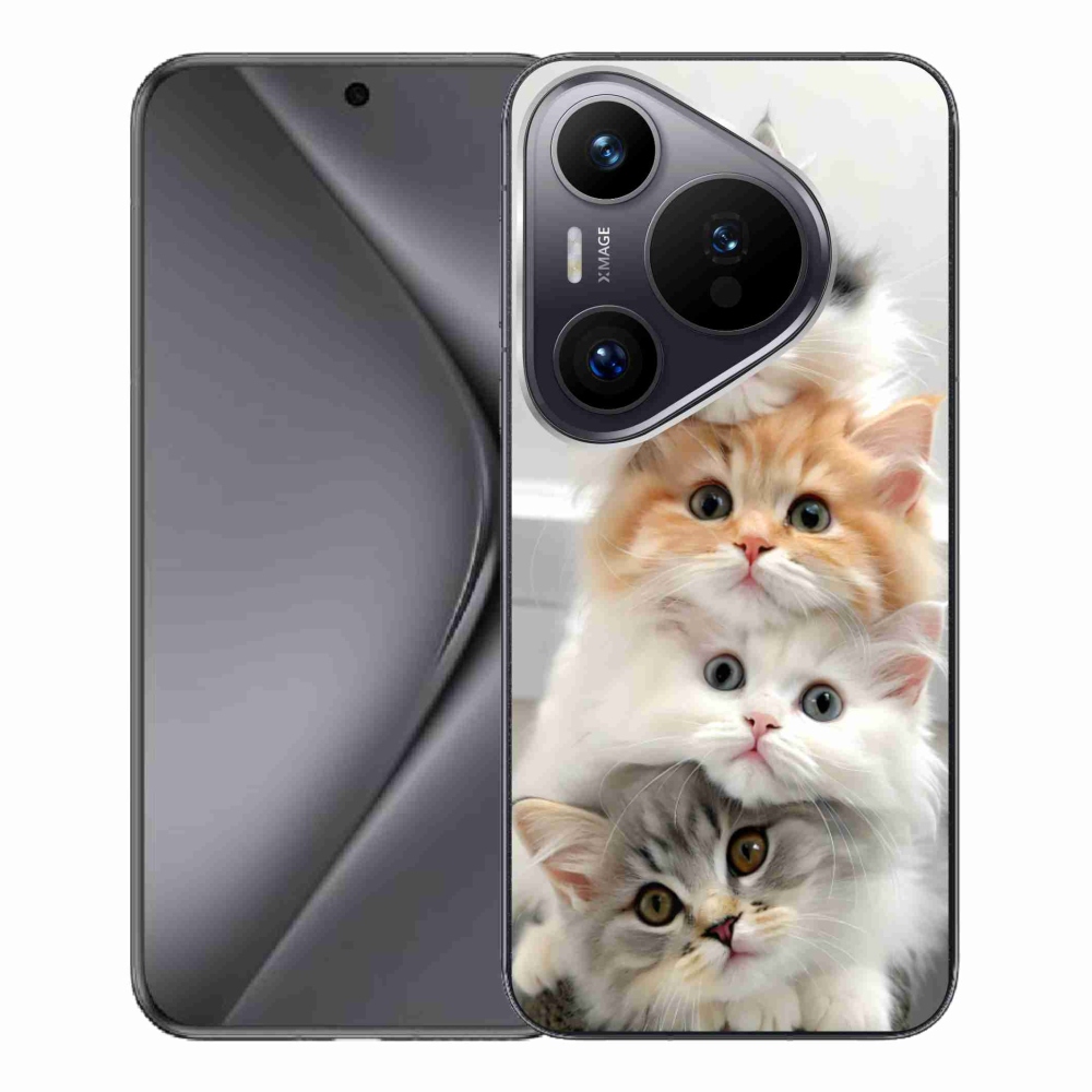 Zselés borítás mmCase a Huawei Pura 70 Pro készülékhez - macskacsokor