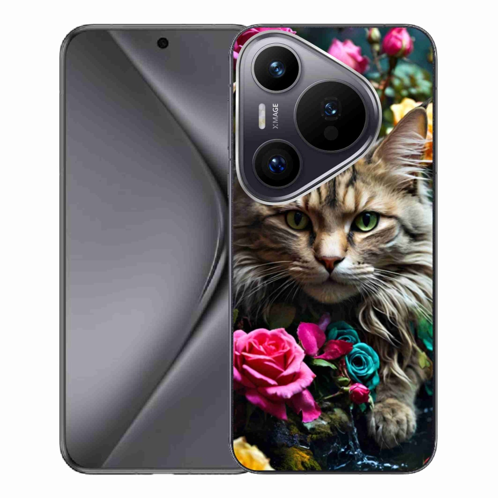 Zselés borítás mmCase a Huawei Pura 70 Pro számára - macskaszem nézet 2
