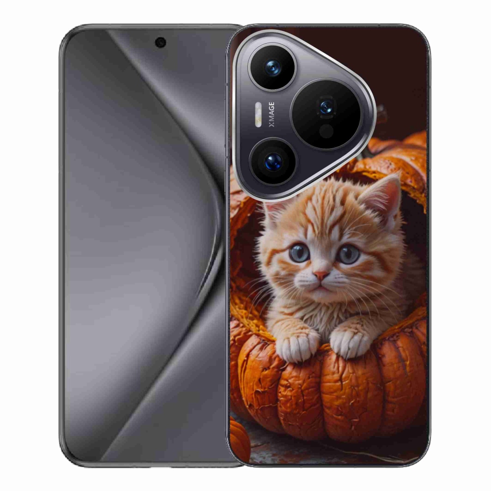 Gél borítás mmCase a Huawei Pura 70 Pro készülékhez - cica és tök 2