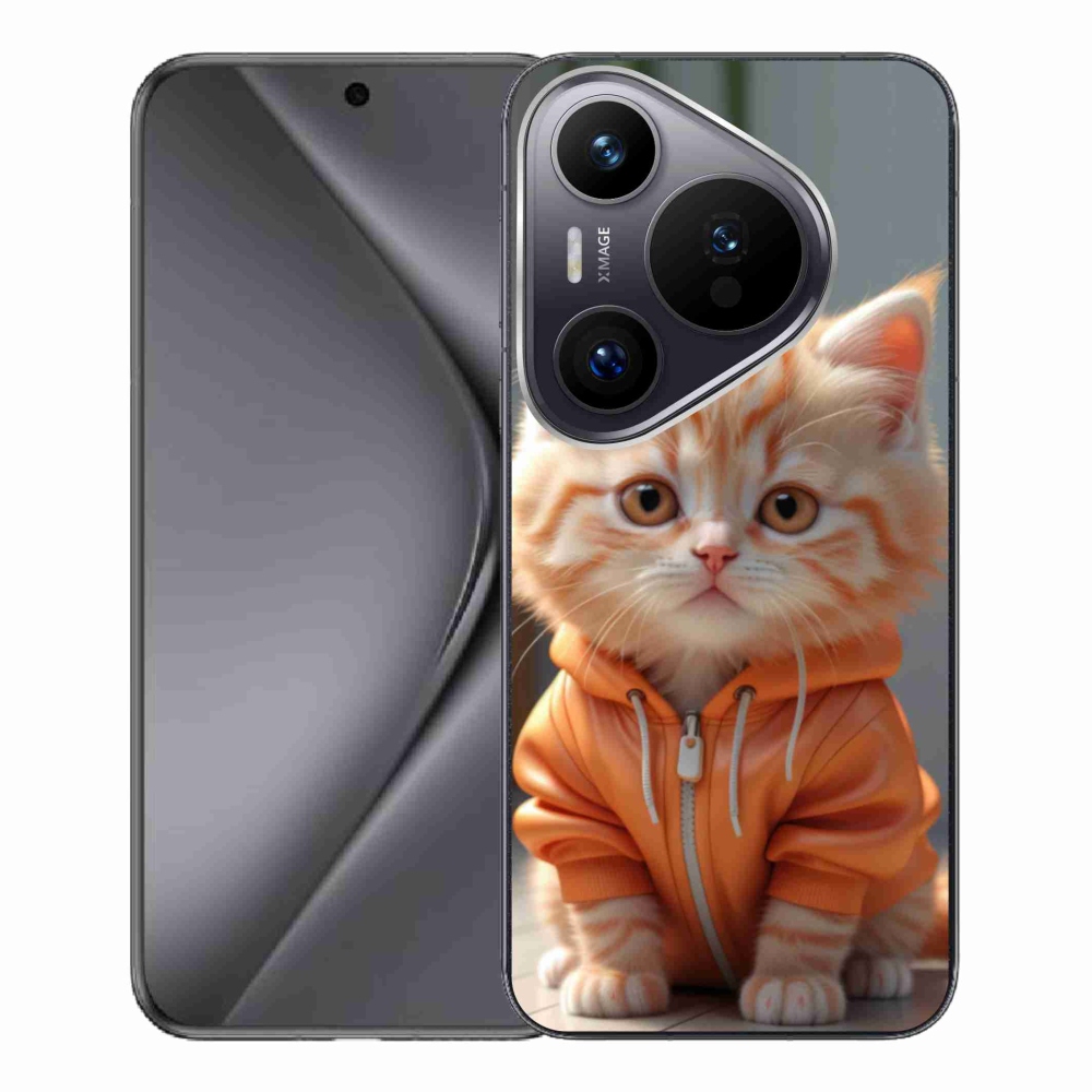 Gél borítás mmCase a Huawei Pura 70 Pro számára - cica melegítőben
