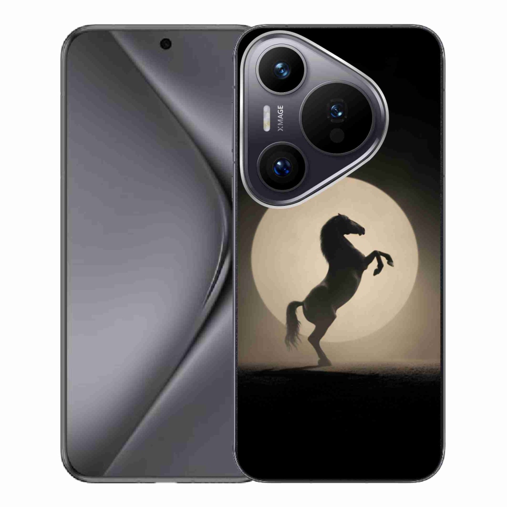 Zselés borítás mmCase a Huawei Pura 70 Pro számára - ló sziluettben