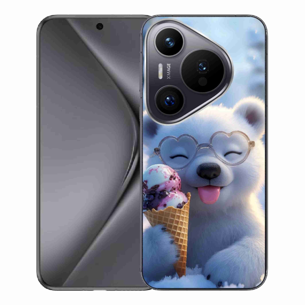 mmCase gél tok a Huawei Pura 70 Pro-hoz – mackó fagylalttal
