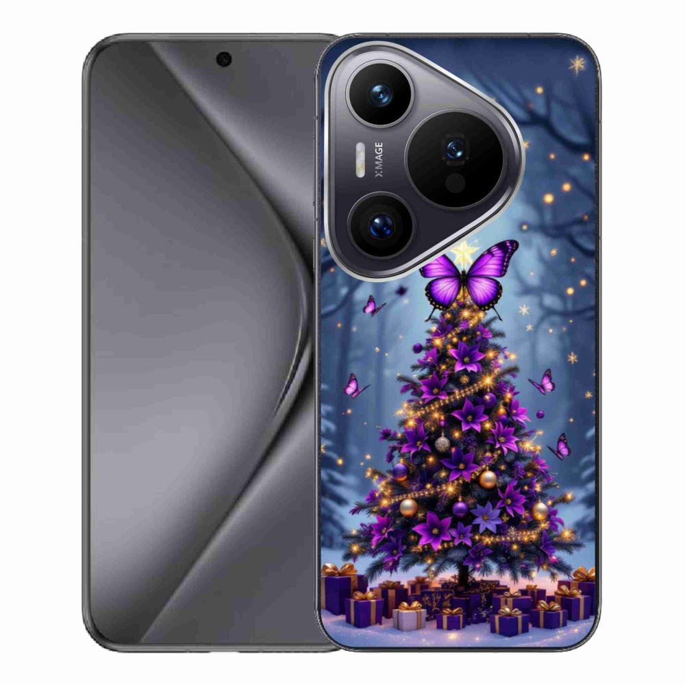 mmCase gél tok a Huawei Pura 70 Pro-hoz – pillangós karácsonyfa