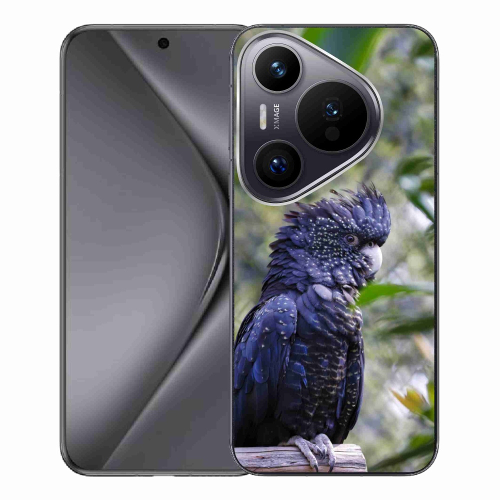 mmCase gél tok a Huawei Pura 70 Pro-hoz – fekete kakadu papagáj