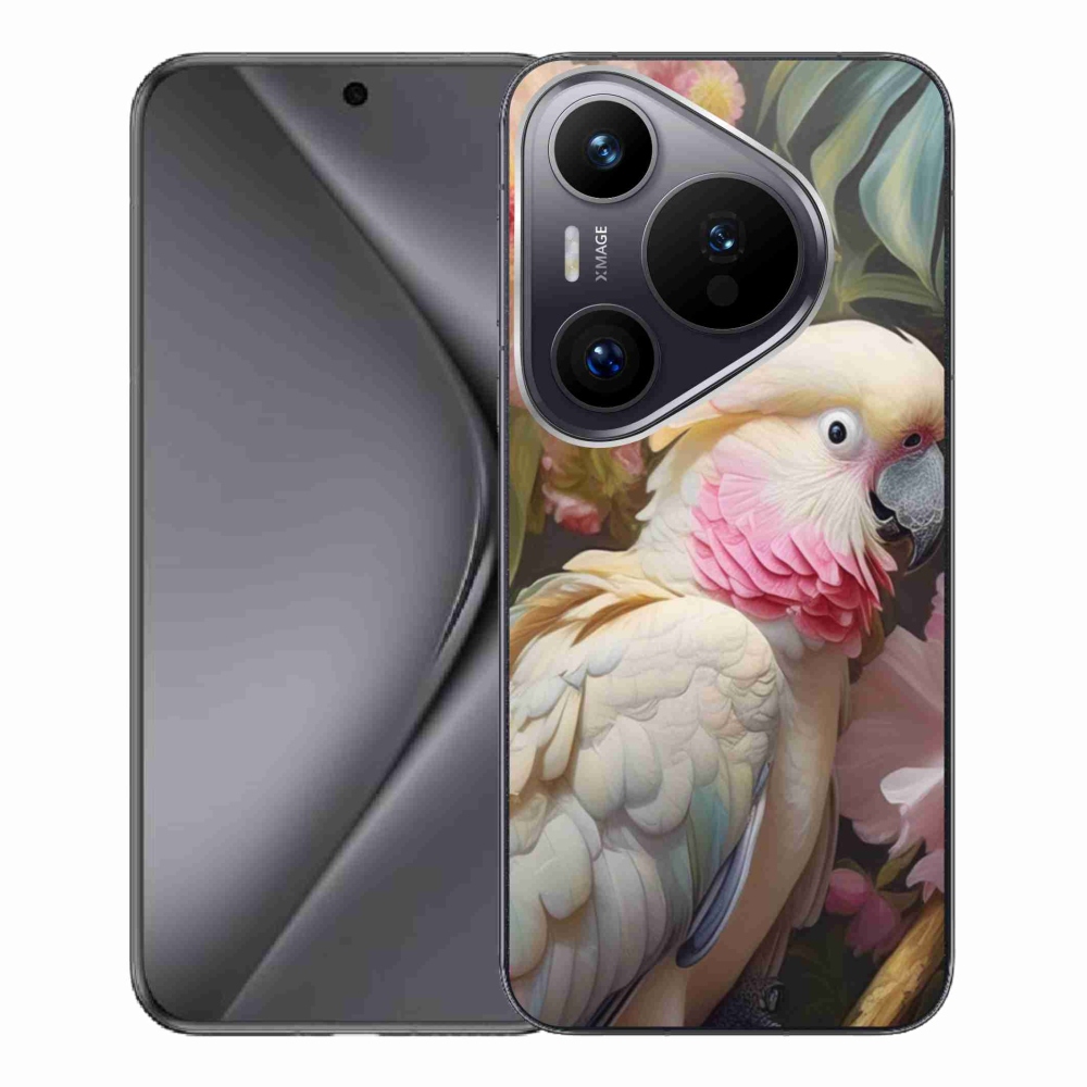 Gél borítás mmCase a Huawei Pura 70 Pro készülékhez - papagáj kakadu rózsaszín 2