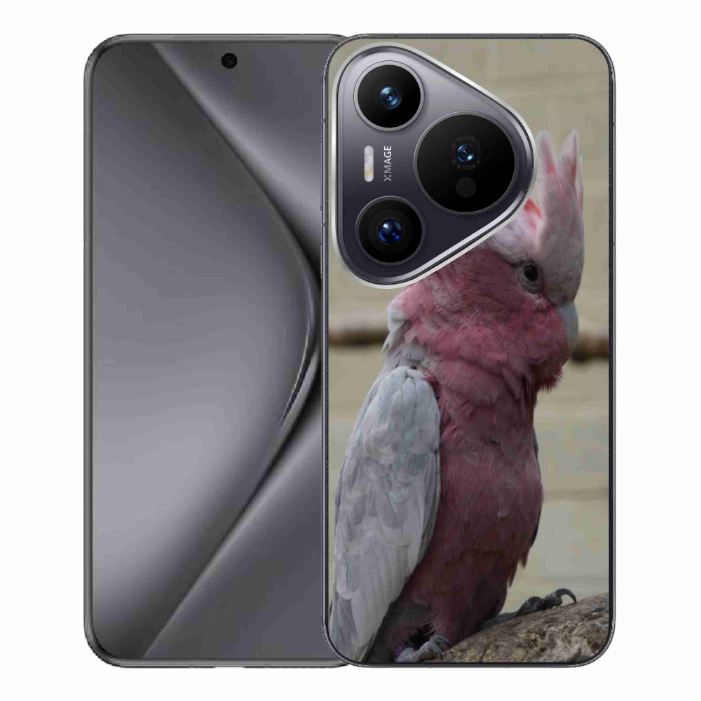 Zselés borítás mmCase a Huawei Pura 70 Pro készülékhez - papagáj kakadu rózsaszínű