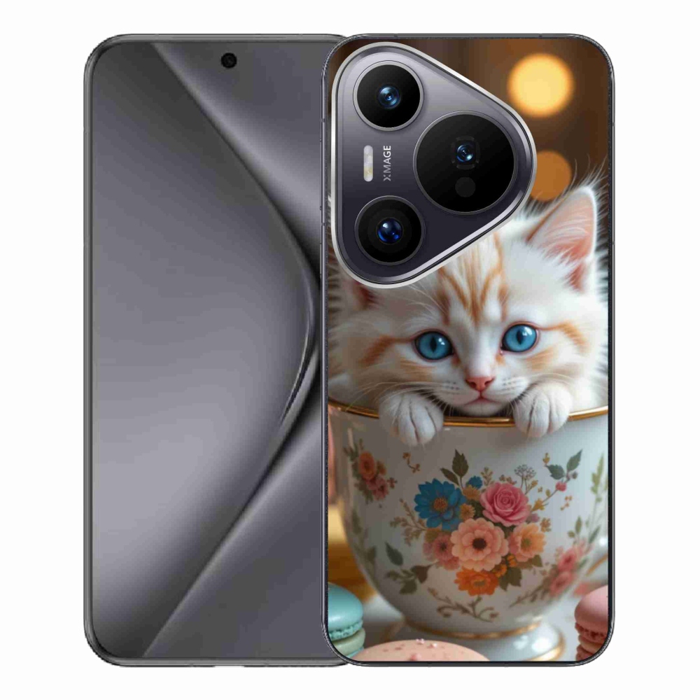 Gél borítás mmCase a Huawei Pura 70 Pro számára - aranyos cica 6
