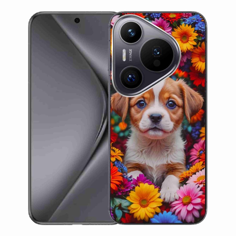 Gél borítás mmCase a Huawei Pura 70 Pro számára - aranyos kiskutya
