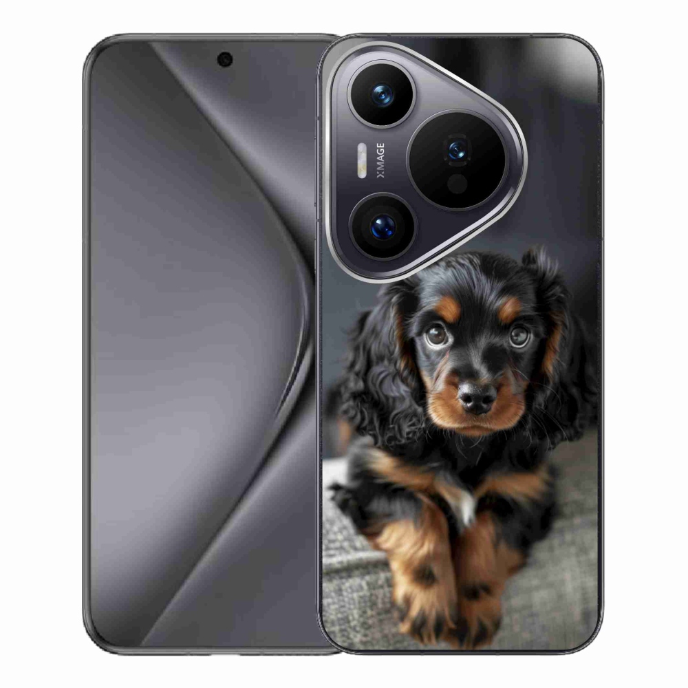 mmCase gél tok a Huawei Pura 70 Pro-hoz – aranyos, hosszúszőrű tacskó