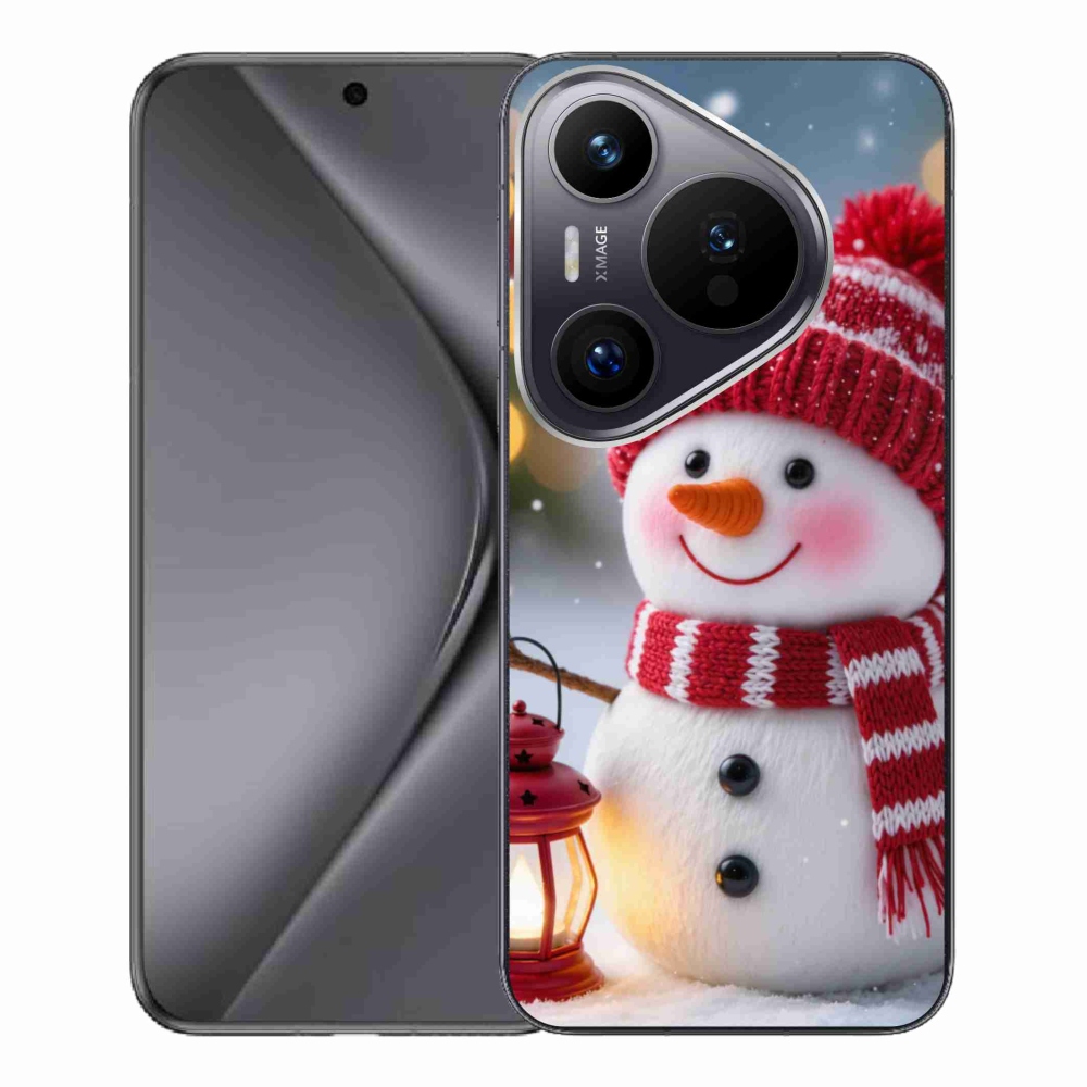 Gél borítás mmCase a Huawei Pura 70 Pro számára - hóember 2