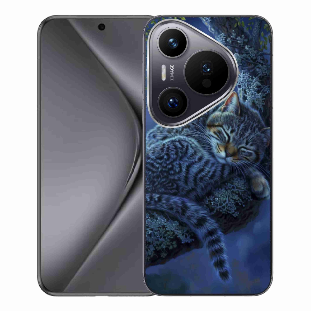 Gél borítás mmCase a Huawei Pura 70 Pro számára - alvó macska