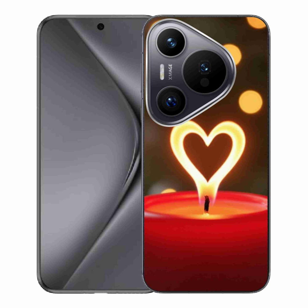 Zselés borítás mmCase a Huawei Pura 70 Pro számára - láng szíve
