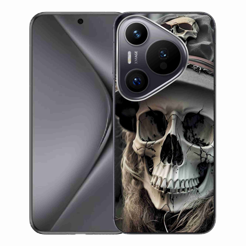 Zselés borítás mmCase a Huawei Pura 70 Pro számára - sötét koponya