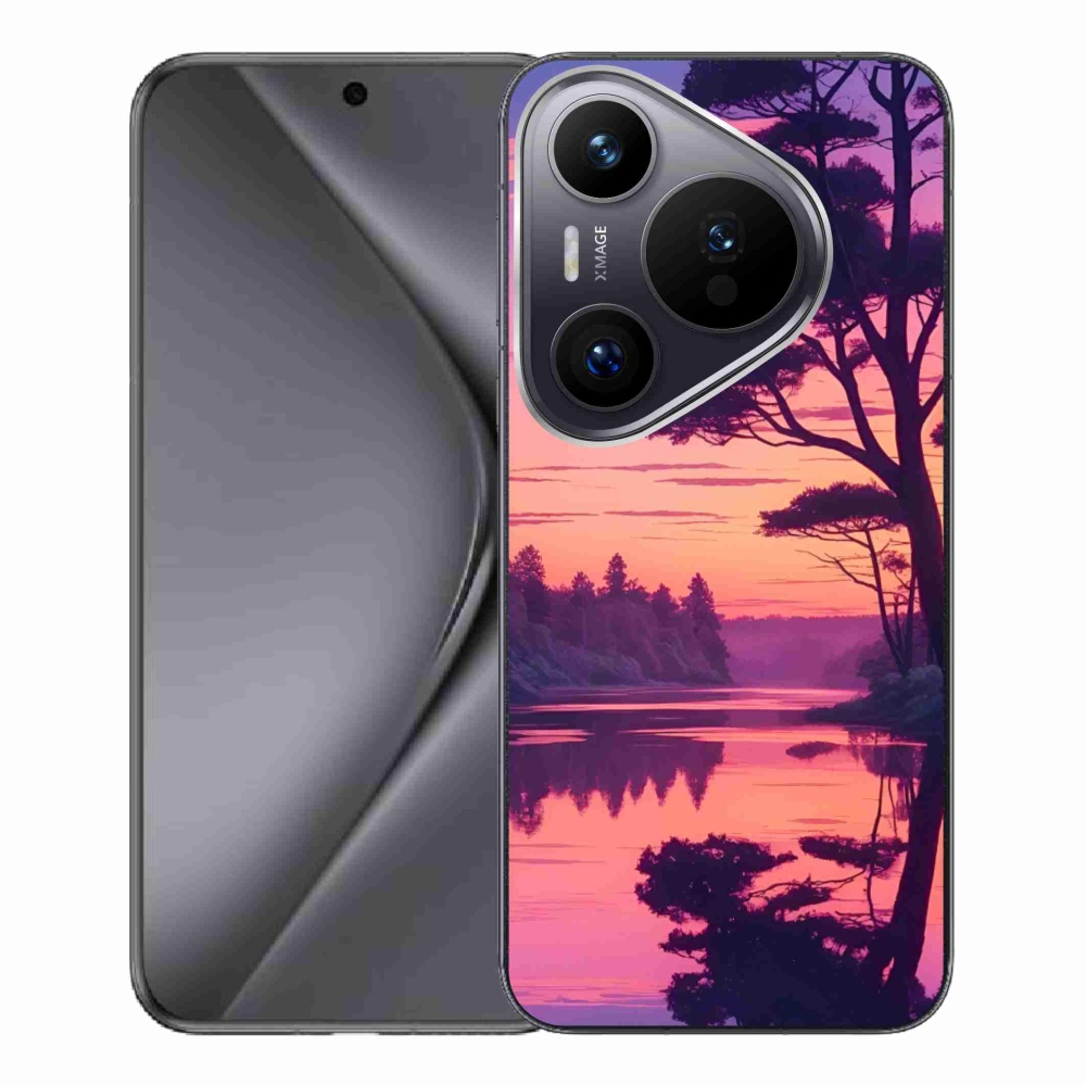 Gél borítás mmCase a Huawei Pura 70 Pro számára - naplemente a tó felett
