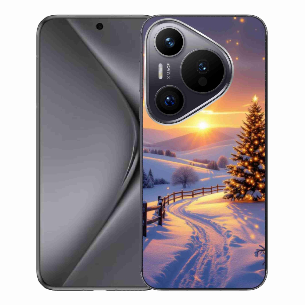 Gél borítás mmCase a Huawei Pura 70 Pro számára - téli tájkép