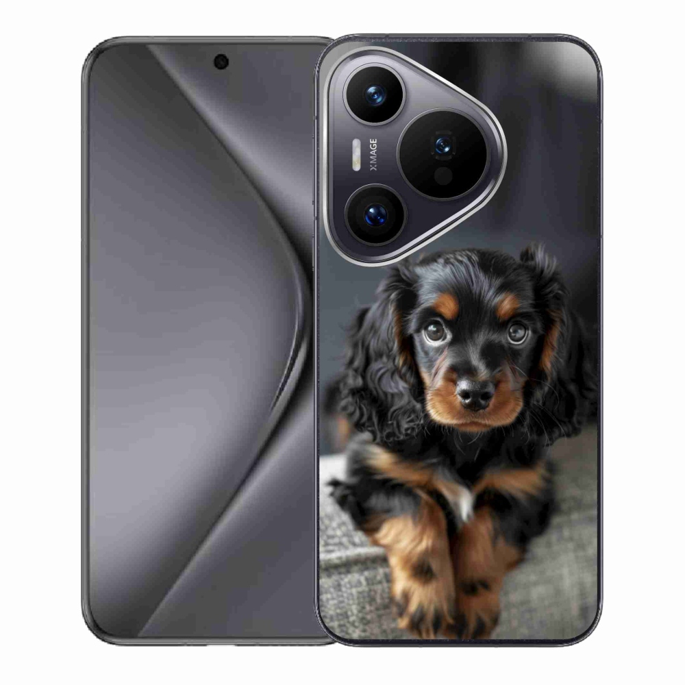 mmCase gél tok a Huawei Pura 70-hez – aranyos, hosszú szőrű tacskó