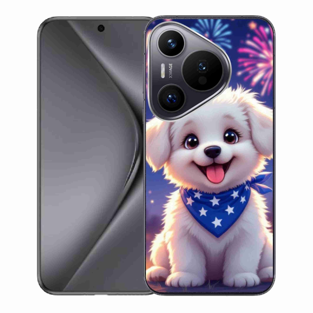 Gél borítás mmCase a Huawei Pura 70 készülékhez - ünnepi kiskutya