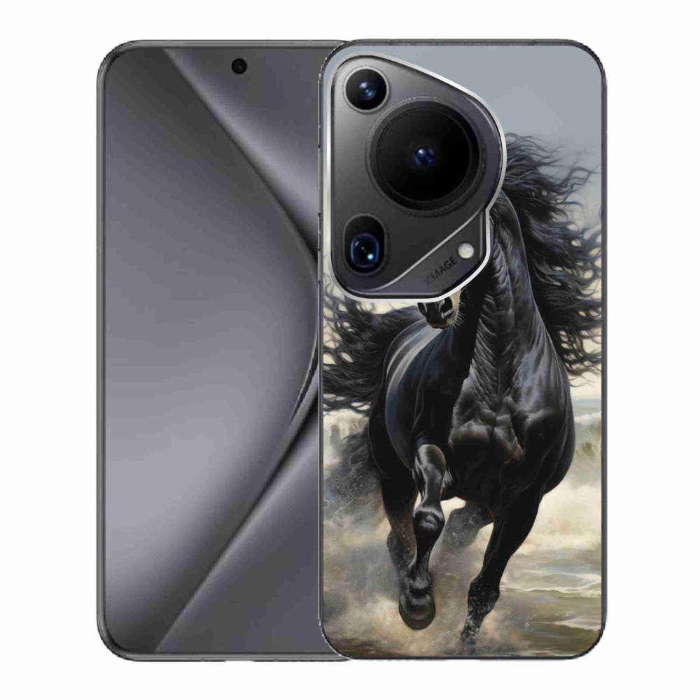 mmCase gélhuzat a Huawei Pura 70 Ultra-hoz – fekete ló