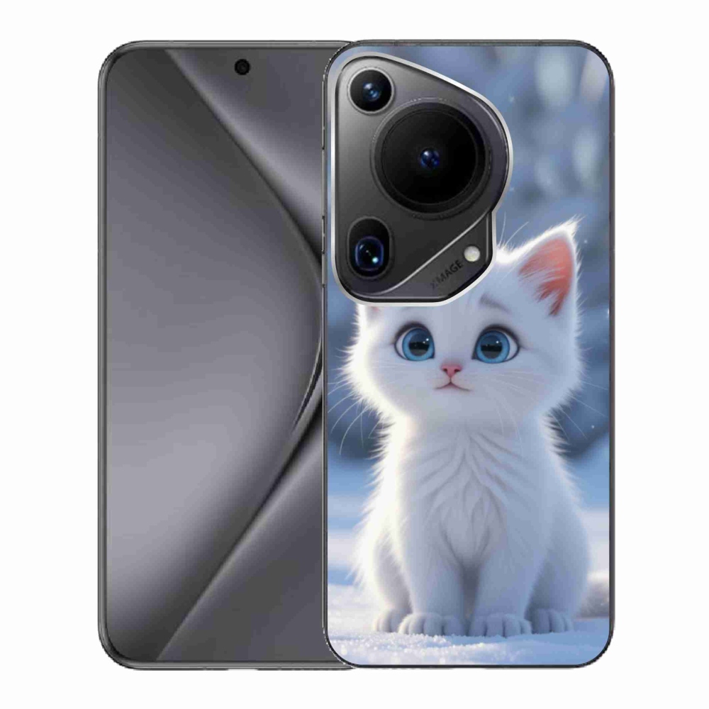 mmCase gél tok a Huawei Pura 70 Ultra-hoz – fehér cica 3